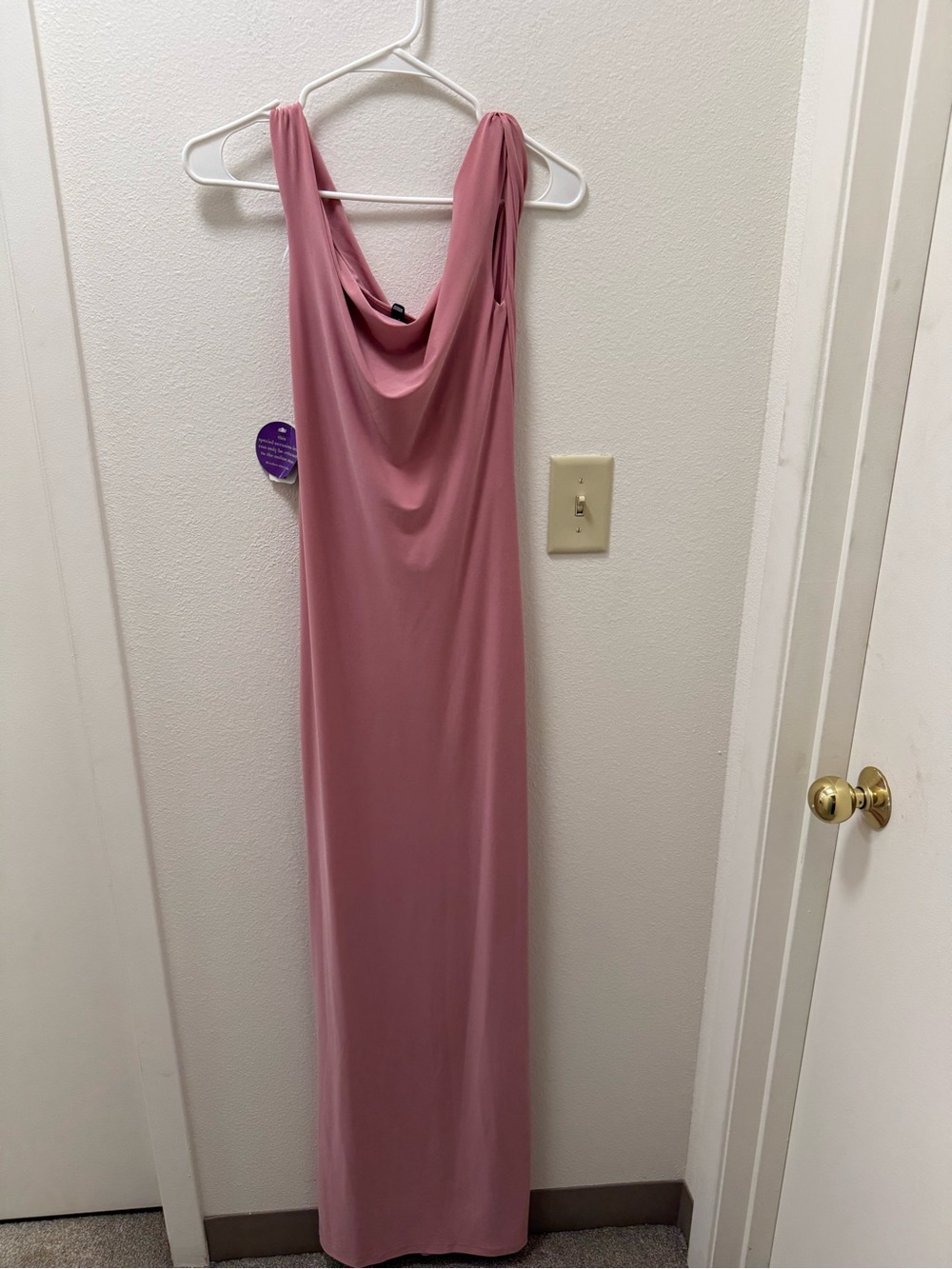 Windsor Dusty Rose Cowl Neck Maxi Dress